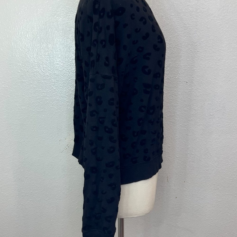 Rails Marlo Flocked Leopard Print Sweatshirt Side… - image 6